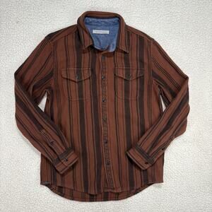 Outerknown Shirt Mens M Striped Heavyweight Westerly Work Blanket Shirt Organic